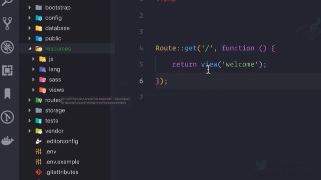 Lecture 5 Create Your First Route for Laravel | PHP Laravel Framework Laravel Master Course