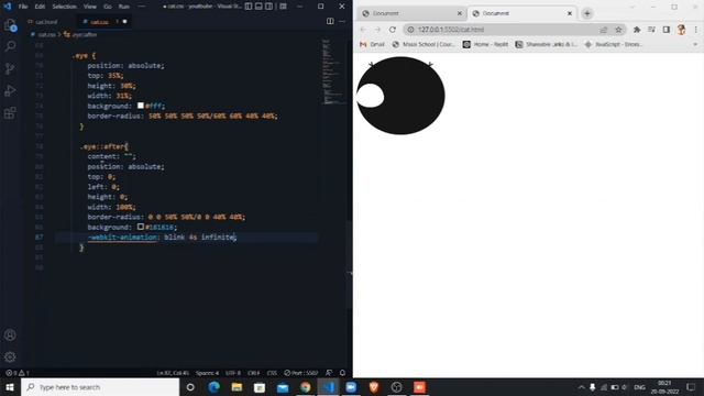 Cat eye Animation Using Html and CSS | Create CSS animation effects