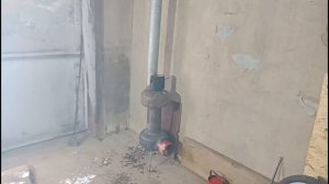 ПЕРВЫЙ ЗАПУСК ПЕЧИ из ВОДОНАГРЕВАТЕЛЕЙ, замеряю температуру в гараже!