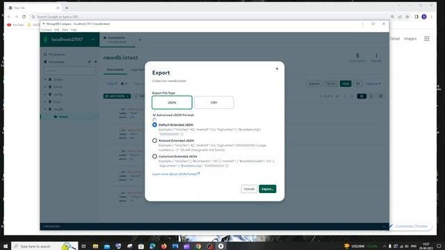 How To Export Mongodb Collection Or Table Data To JSON File In Mongo Compass