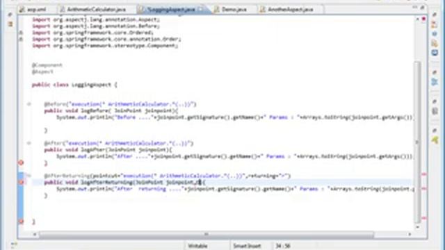 39 AOP Using Annotations and Xml смотреть онлайн