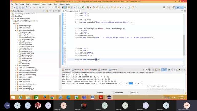 FOJ_Collections-ArrayList and LinkedList CLASS 20210510 134007 Meeting Recording
