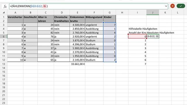 Excel am iPad - absolute Häufigkeiten mit Hilfe der ZÄHLENWENN-Funktion смотреть онлайн