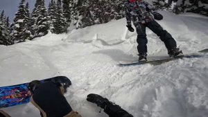 Катание на сноуборде. Manning Park Ski Area. Канада.