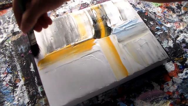 Easy Abstract Painting Demonstration / R-120 / Relaxing / Acrylics смотреть онлайн