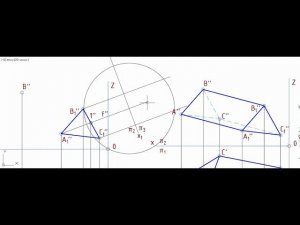 Начертательная геометрия задача 3-1