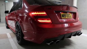 Mercedes C63 AMG Exhaust Sound W204 6.2l 506bhp Start Up & Loud Revs