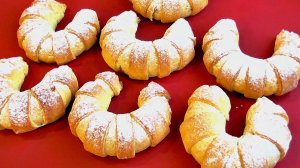 БЫСТРЫЕ!!! ТВОРОЖНЫЕ БУЛОЧКИ - рогалики! Рогалики без дрожжей!!! Булочки без дрожжей!