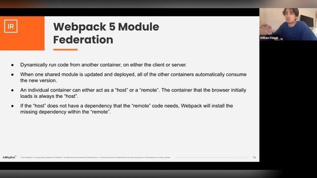 Lightning Talk - Webpack 5 Module Federation / August 19th 2021 / William Kimak смотреть онлайн