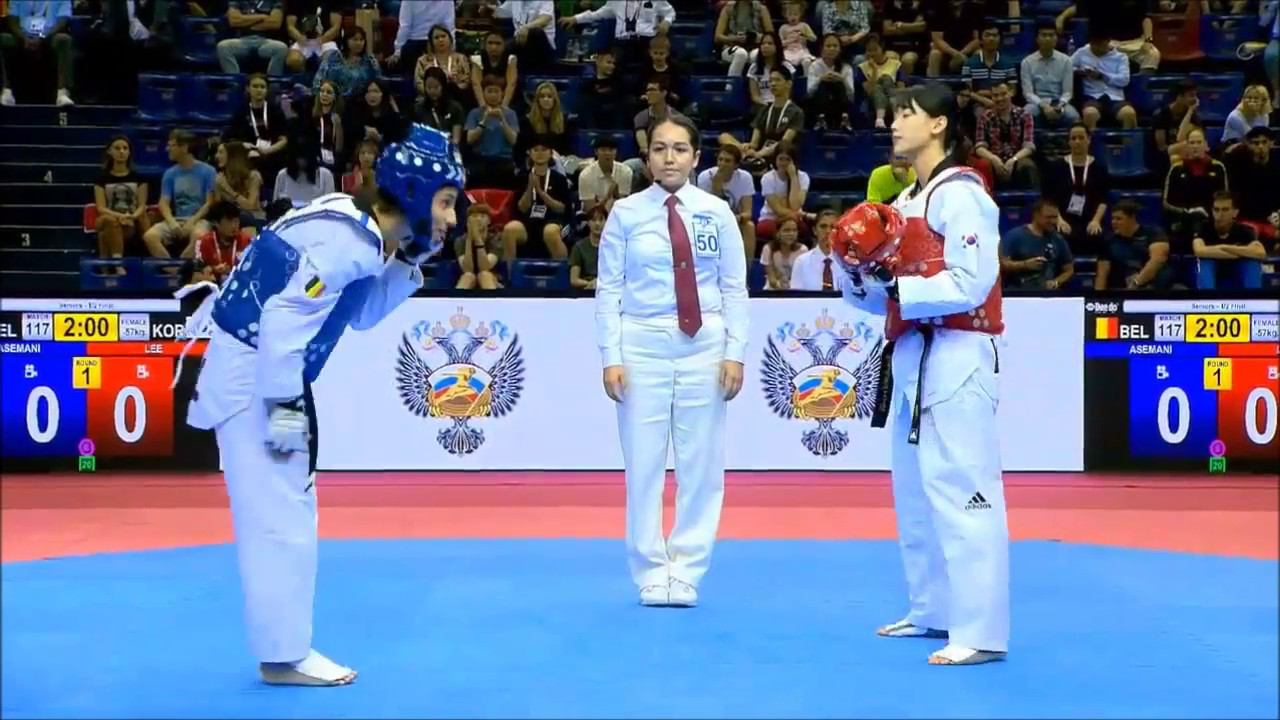 MOSCOW 2017 WORLD TAEKWONDO GRAND PRIX. SemiFinal W-57 ASEMANI-LEE