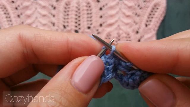 Узор  Медвежьи лапки / Ажурный узор спицами для вязания кардигана, джемпера, палантина