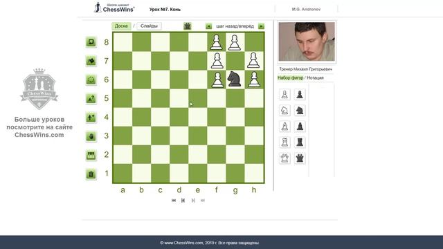 Шахматы с чемпионом. Конь в шахматах смотреть онлайн