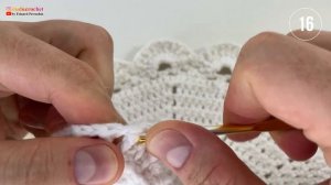 Салфетка крючком для сервировки, Камила, 15-17