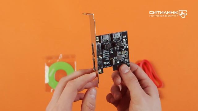 Распаковка Контроллера PCI-E ASM1061 SATA III 2xE-SATA 2xSATA смотреть онлайн