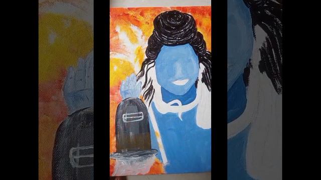 lord Shiva acrylic painting | bhagwan shiv ki painting | god painting tutorial for beginners |