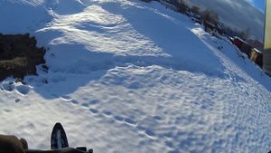 Электрогусля. Электро снегоход!!! ну почти, едет весело.