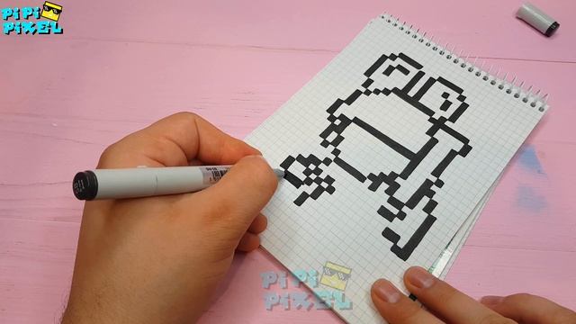 ПЕННИ ЗАЙКА из ИГРЫ BRAWL STARS РИСУНКИ ПО КЛЕТОЧКАМ -PIXEL ART смотреть онлайн