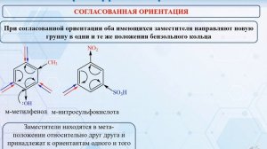 Правила ориентации в бензольном кольце