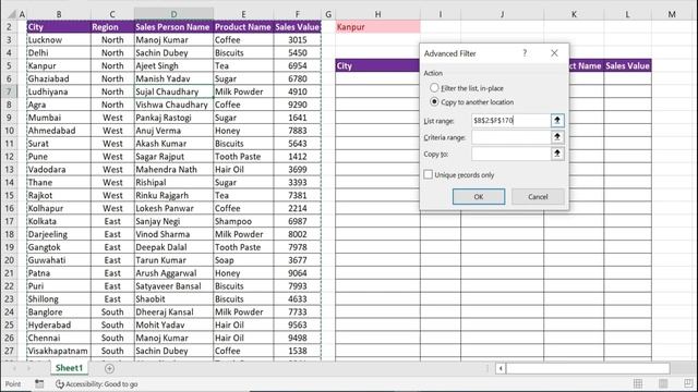 Advanced Filter Automation in Excel | How to use Advanced Filter in Excel