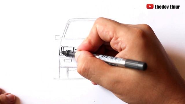 Как нарисовать машину ОКА | Ахадов Эльнур смотреть онлайн