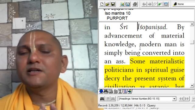 Bhakti Sastri Lecture 9 - Sri Isopanishad Mantra 10