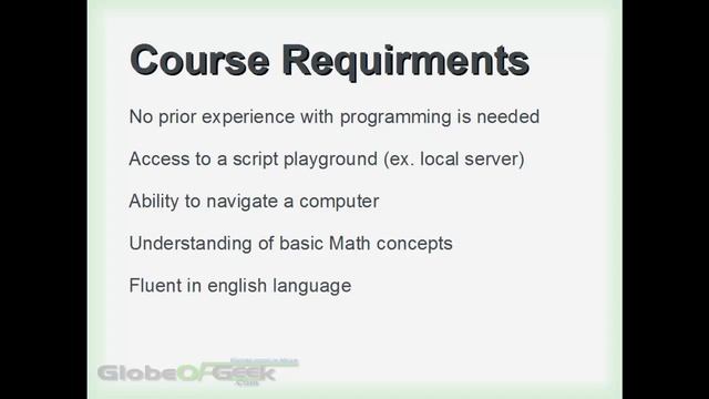 GoG's Guide PHP: 3 - Course Requirements смотреть онлайн