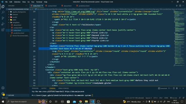 Website designing for machine learning project | Movie Recommender system | Deploy ML project