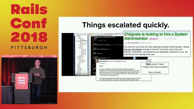 RailsConf 2018: Keynote: Rails Doesn't Scale by Mark Imbriaco смотреть онлайн