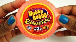 Hubba Bubba Bubble Tape Unboxing - Sour Blue Raspberry & Tangy Tropical