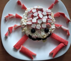 Оригинальный Праздничный Крабовый салат