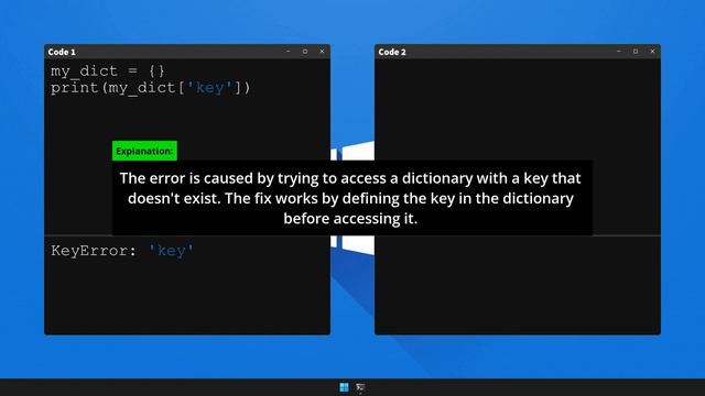 How to fix KeyError: 'key' in Python