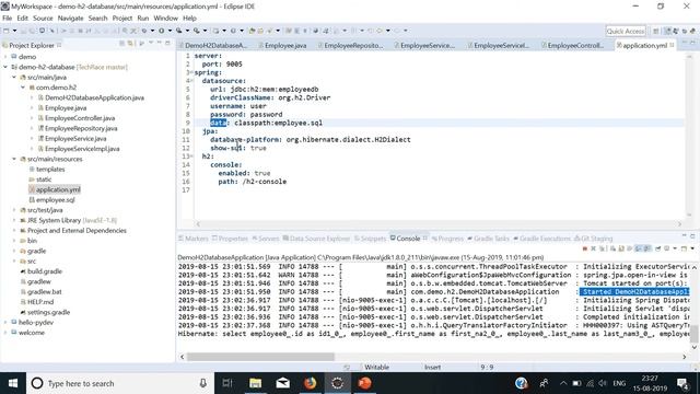 Spring boot In memory H2 Database – смотреть онлайн видео от Java ...