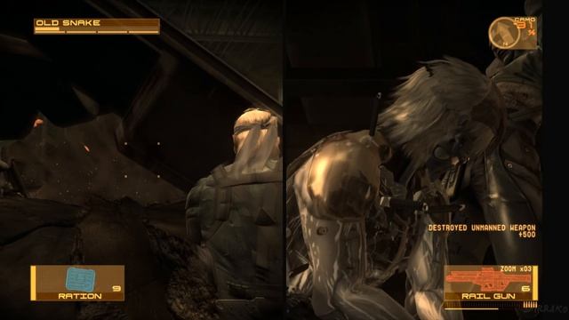 Solid Snake vs. Vamp Boss Fight Scene 4K ULTRA HD (Metal Gear Solid 4) смотреть онлайн