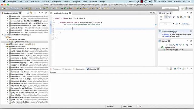 Selenium - Web Driver First Script