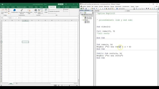 02 | Procedimientos y Funciones en VBA | "Excel - AutoCAD" смотреть онлайн