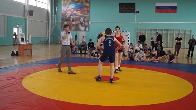 Кахаров Залимхан(Синий угол) - 2 схватка Вольная борьба 8.04.2017