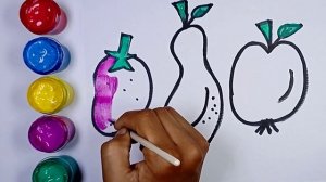 Bolalar uchun mevalarni chizish Drawing fruits for children/Рисование фрукты для детей