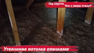 Утепление потолка опилками. Год спустя.
