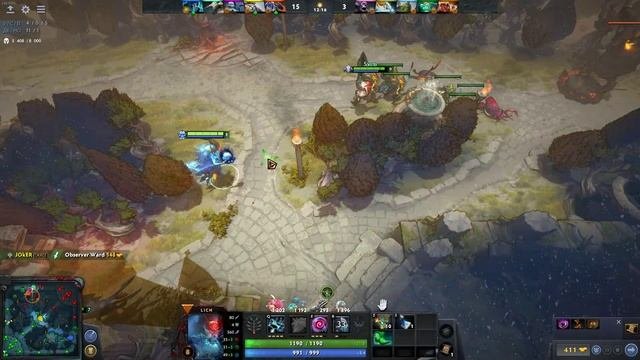 Dota 2 Лич на 600 ММР.