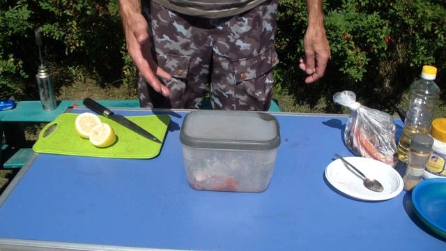 Шашлык из КРАСНОЙ РЫБЫ . Виноград на даче. смотреть онлайн