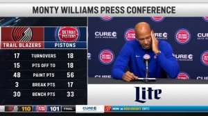 Pistons LIVE 11.1.23: Monty Williams