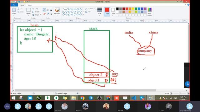 Day 23 Module 3 JS Primitive vs Reference Data Type in Hindi 22 March 2023