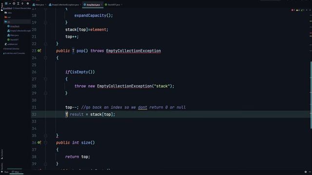 Java Stack ADT Array Stack Implementation of Stack смотреть онлайн