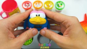 Satisfying Video | How To Make Mixing Magic Beads AND Rainbow Playdoh Bottle Brush & Cutting ASMR #