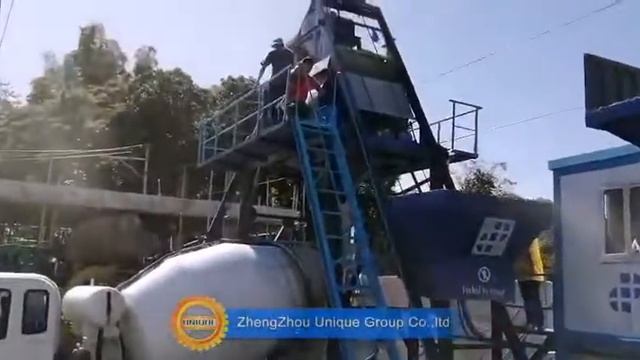 HZS35 concrete batching plant Installed in Philippines.