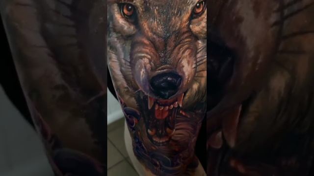 татуировка волк #shorts #tattoo #tatoo #wolftattoo #wolf