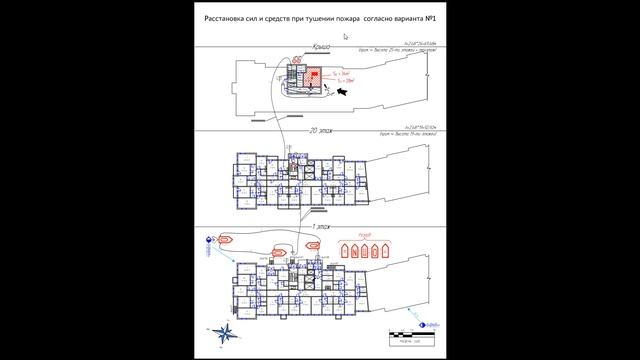 Способ составления многоэтажных схем расстановки сил и средств