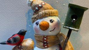 МК "Снеговик" 3. Ватная игрушка на ёлку