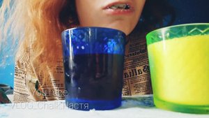 Мел в моих любимых напитках🌸Chalk in different drinks. MUKBANG ASMR