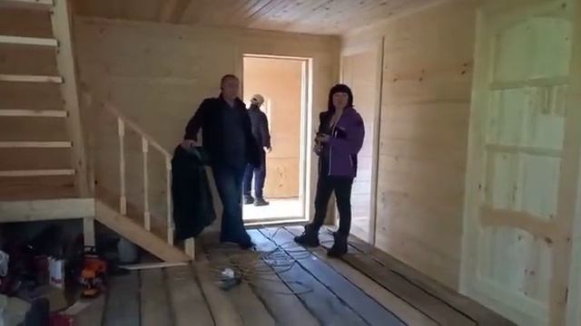 Завершился объект дом баня 6х6 полтора этажа , Мурманская область лапария